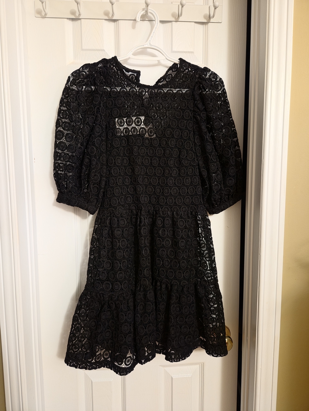 H&M Black Lace Tiered Dress for Girls